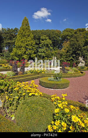 Jardin baroque, Burg Anholt, Isselburg, Allemagne Banque D'Images