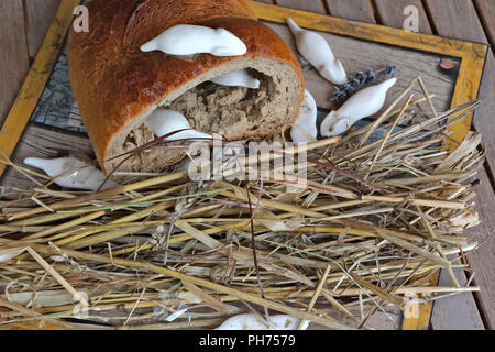 Du pain et des céréales de décoration Banque D'Images