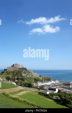 Château Mont Orgueil, Gorey, Jersey Banque D'Images