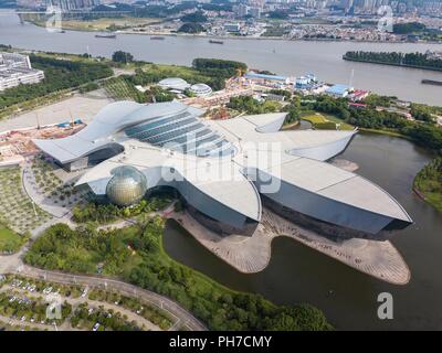 , Guangzh Guangzh, Chine. Août 31, 2018. Guangzhou, Chine-l'édifice est en forme de fleur kapok Guangzhou Science Center de Guangzhou, province du Guangdong en Chine du sud. Crédit : SIPA Asie/ZUMA/Alamy Fil Live News Banque D'Images