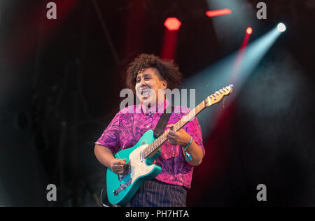 Tollard Royal, UK. 30 août 2018. fin de la route le 1er jour du festival Jeudi 30.8.18 shopping Crédit : Paul Bevan/Alamy Live News Banque D'Images