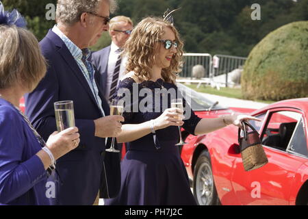 Woodstock, Royaume-Uni. 31 août, 2018. Des scènes du salon annuel prive' à Blenheim Palace où les voitures exotiques mélanger avec la haute couture. Credit : Motofoto/Alamy Live News Banque D'Images