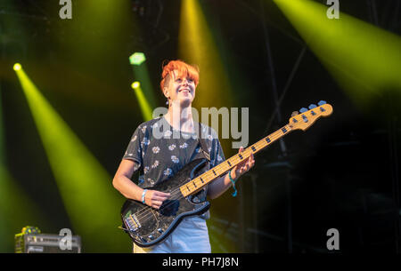 Tollard Royal, UK. 30 août 2018. fin de la route le 1er jour du festival Jeudi 30.8.18 shopping Crédit : Paul Bevan/Alamy Live News Banque D'Images