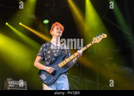 Tollard Royal, UK. 30 août 2018. fin de la route le 1er jour du festival Jeudi 30.8.18 shopping Crédit : Paul Bevan/Alamy Live News Banque D'Images