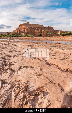 Village fortifié, résidences de la Kasbah Ait Benhaddou, Haut Atlas, Ksar Ait Benhaddou, Ouarzazate Province Banque D'Images