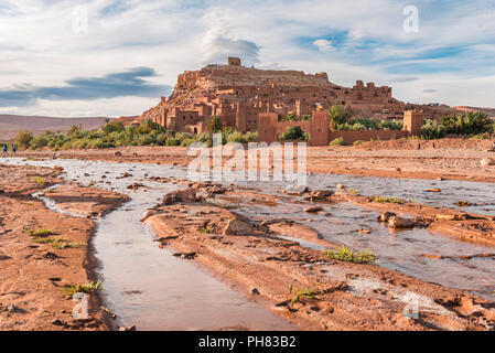 Village fortifié, résidences de la Kasbah Ait Benhaddou, Haut Atlas, Ksar Ait Benhaddou, Ouarzazate Province Banque D'Images