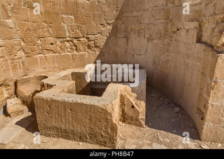 Shivta, ruines de l'église romaine, ville morte, désert du Néguev, Israël Banque D'Images