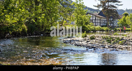 River district 1443 Saalhausen, Attendorn Banque D'Images