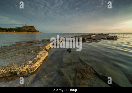 Plage de Kimmeridge à Dorset Banque D'Images