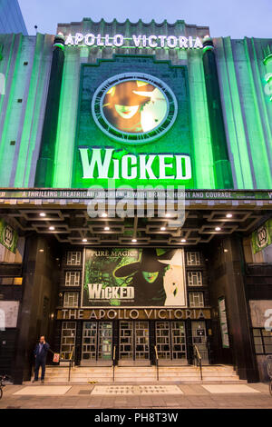 Wicked au théâtre Apollo, Wilton Road, Victoria, Londres, Angleterre, ROYAUME-UNI Banque D'Images