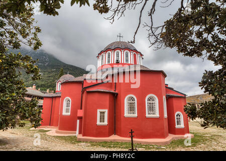 Katholikon, église principale, Monastère de la Grande Laure, Mont Athos, péninsule Athos, Grèce Banque D'Images