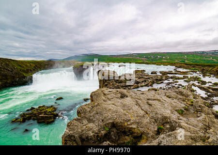 La chute près de Godafoss District Myvant Banque D'Images