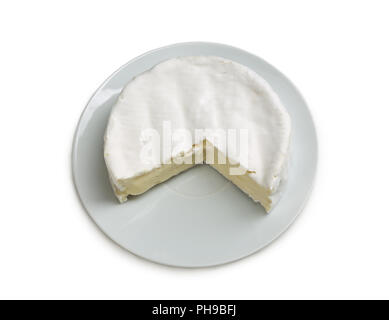 Le camembert sur une assiette. Banque D'Images