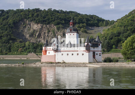 Château Pfalzgrafenstein Kaub à proximité dans la Vallée-Middle-Rhine Banque D'Images