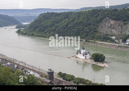 Château Pfalzgrafenstein Kaub à proximité dans la Vallée-Middle-Rhine Banque D'Images