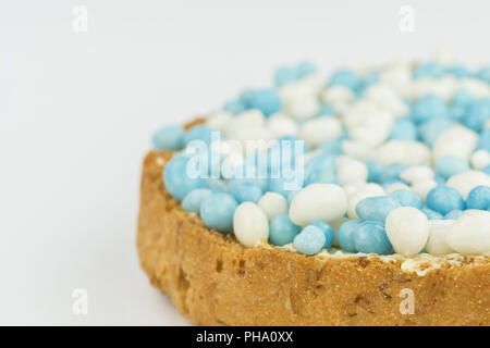 Biscottes avec anis bleu traditionnel néerlandais sprinkles Banque D'Images