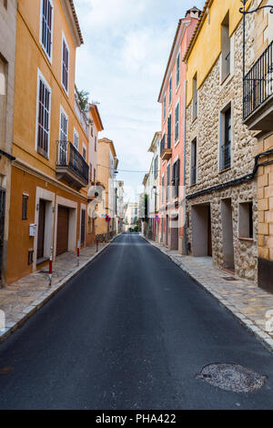 Un village typique alley à Majorque, Soller Banque D'Images
