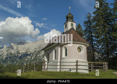 Chapelle, Lautersee, Mittenwald, Bavière, Allemagne Banque D'Images