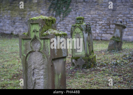 Vieux cimetière, Comburg, Schwaebisch Hall, Bade-Wurtemberg Banque D'Images