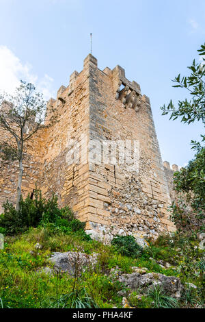 Murs de Castell de Capdepera, Majorque Banque D'Images