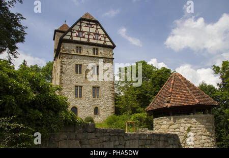 Château dans la vallée de Lima Jagst, Allemagne Banque D'Images