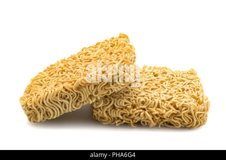 Instant noodles isolé sur fond blanc Banque D'Images