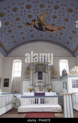 Lieu de l'île de Hiddensee, Kloster, église, l'Allemagne de l'Est Banque D'Images