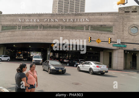 Newark Penn Station de Newark, NJ le Samedi, 25 août, 2018. (© Richard B. Levine) Banque D'Images