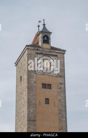 Porte de la tour historique de Rothenburg ob der Tauber, Allemagne Banque D'Images