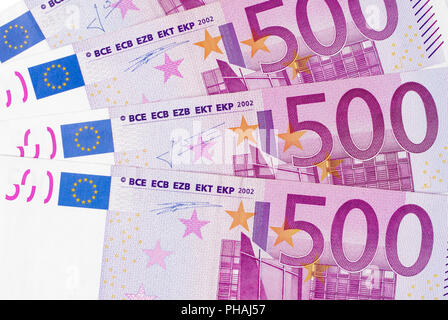 500 euro argent Europen papier d'arrière-plan Banque D'Images