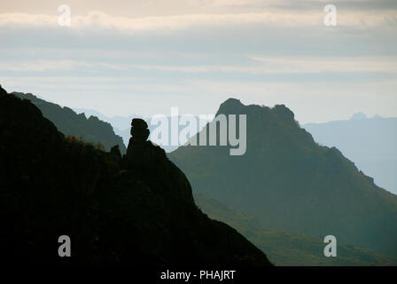 Castro Laboreiro de montagnes. Le parc national de Peneda Gerês, Portugal Banque D'Images