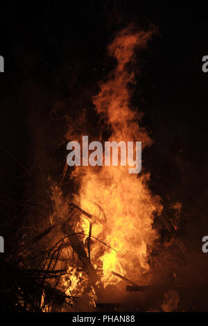 Nuit de Walpurgis, feu de Pâques Banque D'Images