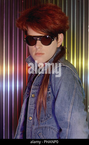 Tom Bailey (Thompson Twins) le 01.04.1983. Dans le monde d'utilisation | Banque D'Images