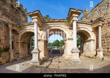 Porte d'Hadrien, vieille ville d'Antalya, Turquie Banque D'Images