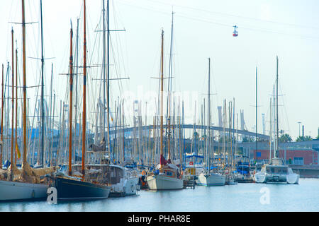 Bien Port de plaisance. Barcelone, Espagne Banque D'Images