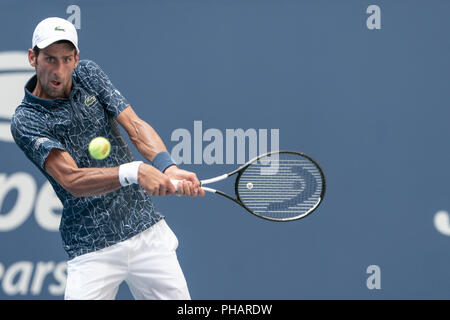 Novak Djokovic (SBR) participent à l'US Open de Tennis 2018. Banque D'Images