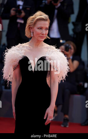 Cate Blanchett au gala premiere projection du film Une étoile est née au 75e Festival du Film de Venise, la Sala Grande le vendredi 31 août 2018, Venise, Italie. Banque D'Images