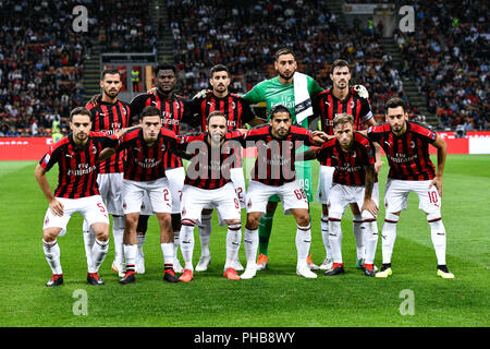 Milan, Italie. 31 août 2018. Au cours de l'équipe de Milan Serie A match entre l'AC Milan et l'AS Roma au Stadio San Siro, Milan, Italie le 31 août 2018. Photo par Giuseppe maffia. Credit : Giuseppe Maffia/Alamy Live News Banque D'Images