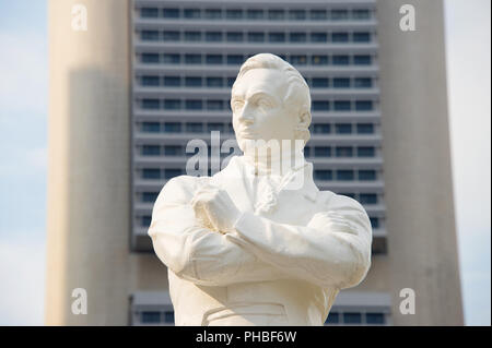 Tomas Stamford Raffles statue, Singapour Banque D'Images