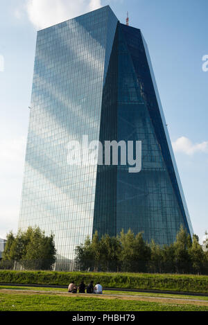 Bâtiment de banque centrale européenne BCE à Francfort Banque D'Images