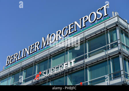 Werbung Berliner Morgenpost, Europa-Center, Breitscheidplatz, Charlottenburg, Berlin, Deutschland Banque D'Images