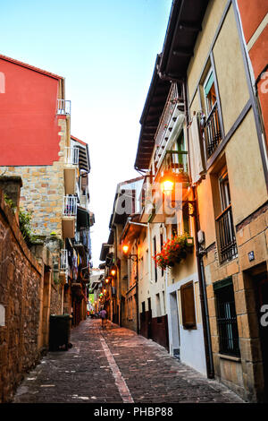 Ville de Getaria Pays Basque Espagne Banque D'Images