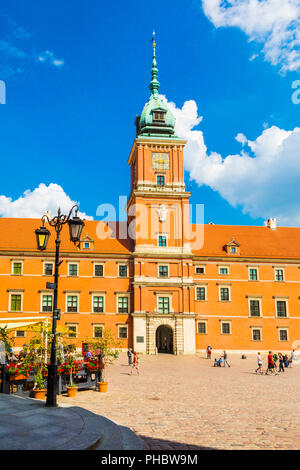 Château Royal de la Place du Château (Plac Zamkowy), Vieille Ville, site du patrimoine mondial de l'UNESCO, Varsovie, Pologne, Europe Banque D'Images