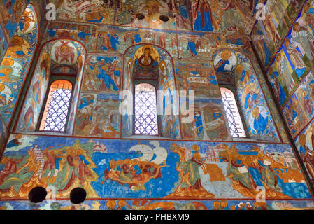 Fresques, Saint Jean le Théologien's Gate Église, Kremlin, Rostov Veliky, anneau d'or, de l'Oblast de Iaroslavl, en Russie, en Europe Banque D'Images