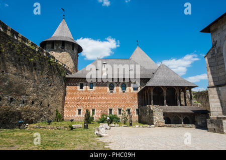 La forteresse de Khotin sur les rives du Dniestr, l'Ukraine, l'Europe Banque D'Images