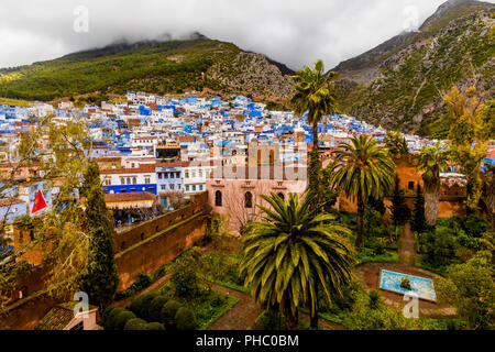 Blue ville de Chefchaouen, Maroc, Afrique du Nord, Afrique Banque D'Images