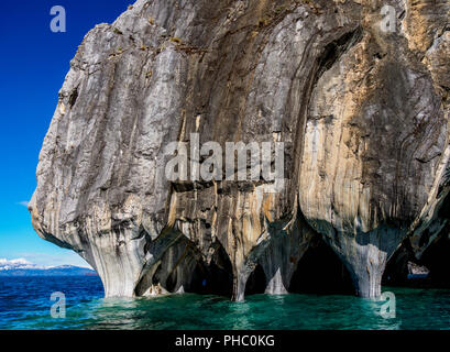 En Cathédrale, le Santuario de la Naturaleza capillas de Marmol, Lac General Carrera, Région de l'Aysen, Patagonie, Chili, Amérique du Sud Banque D'Images