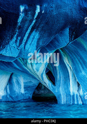 En Cathédrale, le Santuario de la Naturaleza capillas de Marmol, Lac General Carrera, Région de l'Aysen, Patagonie, Chili, Amérique du Sud Banque D'Images