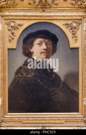 Self Portrait (1637), Rembrandt van Rijn, la Wallace Collection, London, England, UK Banque D'Images