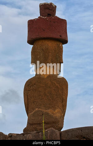 L'ahu Nau Nau, Anakana, île de Pâques, Rapa Nui, Chili, Isla de Pascua Banque D'Images